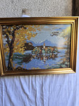 Gobelin Bled, 69x49cm v okvirju