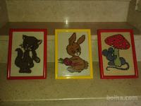 Gobelin-otroški motivi, več vrst