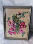 Gobelin v lepem okvirju s steklom 25 x 33 cm