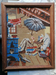 Gobelin v lesenem okvirju brez stekla 38 x 47 cm