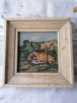 Gobelin v okvirju s steklom 17 x 17 cm