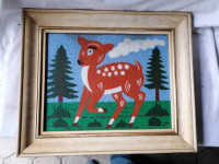 Gobelin v širokem okvirju s steklom 52 x 44 cm