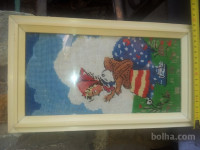 Gobelin z okvirjem 18 cm x 32 cm Rdeča kapica