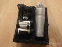 led čelna svetilka, bidon, daljnogled paket