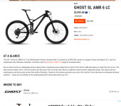 Polnovzmetno carbonsko kolo. Gorsko kolo.  Ghost SL AMR 6 LC. karbon