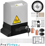 Pogonski motor / pogon za drsna vrata do 600kg siva komplet