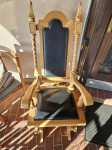 Kraljevski gugalnik lesen nihajni gugalni stol