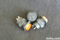 stikalo z osvetlitvijo okroglo 15 oranžne barve 15mm