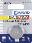 Gumbna baterija CR 2430 litijeva Conrad energy