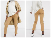 NOVE ASOS nosečniške kavbojke, bež, št. 42