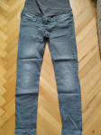 Nosečniške jeans hlače H&M, sive
