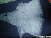 Nosečniške jeans kratke hlače z naramnicami, vel 48. 2KOM