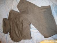 Nosečniški komplet-pulover in hlače, sive barve, vel M