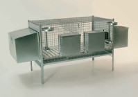 Kletka za dve zajkli z gnezdi 100cm (zajčnik)