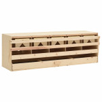 vidaXL Gnezdišče za kokoši s 5 predelki 117x33x38 cm trdna borovina