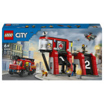 LEGO City Gasilska postaja z vrtljivim lestvenim vozilom 60414