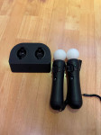 2x Sony PlayStation Move kontrolerja + polnilna postaja - PS3 in PS4