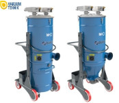 Močan industrijski sesalec na zračni pogon, 160 litrov, 700 mBar