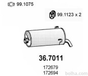 Izpuh 01.68540 - Peugeot 306 93-02, zadnji lonec