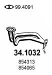 Izpuh 854313 - Opel Kadett E 84-91, prednja izpušna cev