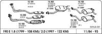 Izpuh Mercedes W201 84-93 1.8/2.0 zadnji