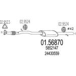 Izpuh Opel Agila -07 1.2 16V, srednji lonec