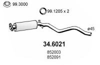 Izpuh Opel Kadett 84-91 1.7 D , srednji lonec