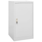 vidaXL Omara za sedlo svetlo siva 53x53x105 cm jeklo