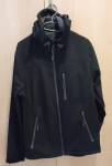 Softshell črna jakna s kapuco, velikost S