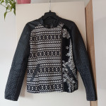 DESIGUAL ČRNO BELA PREHODNA JAKNA 40