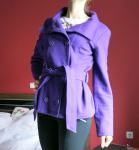 Vero Moda volnena vijolična prehodna jakna, plašček