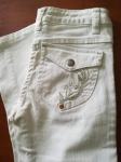 Dekliške  bele jeans hlače, 134, 8-9 let