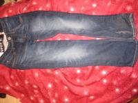 Fantovske jeans hlače-temnomodre-SKINNY, VEL.134