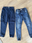 Modne hlače za fanta, 2x, velikost 134 cm