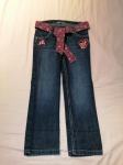 Jeans dolge hlače za deklico št.110 (4-5 let) s pasom