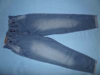 Jeans hlače z visokim pasom, elastične, št. 170/176 (36/XS) - NOVE