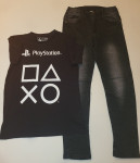 Komplet jeans hlače  in majica 146