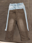 Prodam 2 jeans dekliške hlače dolžine 3/4, velikosti 110