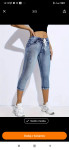 Jeans Capri hlače in oblekica velikost M,cena za komplet, NOVO