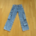 jeans hlače s širokimi hlačnicami velikosti L