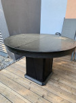 Jedilna miza fi120cm, raztegljiva na 160cm, črne barve
