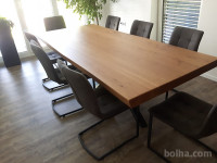 Jedilna miza hrast masiva 250x100, 8cm