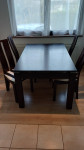 Jedilna miza raztegljiva 138/178x90cm + 8 stolov