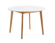 Jedilniška miza JEGIND Ø105 bela/naravna