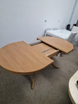 MIZA OVAL 150X100 + 40 BARVA BUKEV JELŠA
