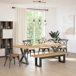 vidaXL Jedilna klop NOAIN 180x40x45 cm trdna borovina