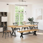 vidaXL Jedilna klop NOAIN 180x40x45 cm trdna borovina