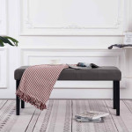 vidaXL Klop 106 cm sivo umetno usnje