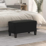 vidaXL Klop črna 70x35x41 cm tkanina iz mikrovlaken