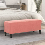 vidaXL Klop roza 100x35x41 cm žamet